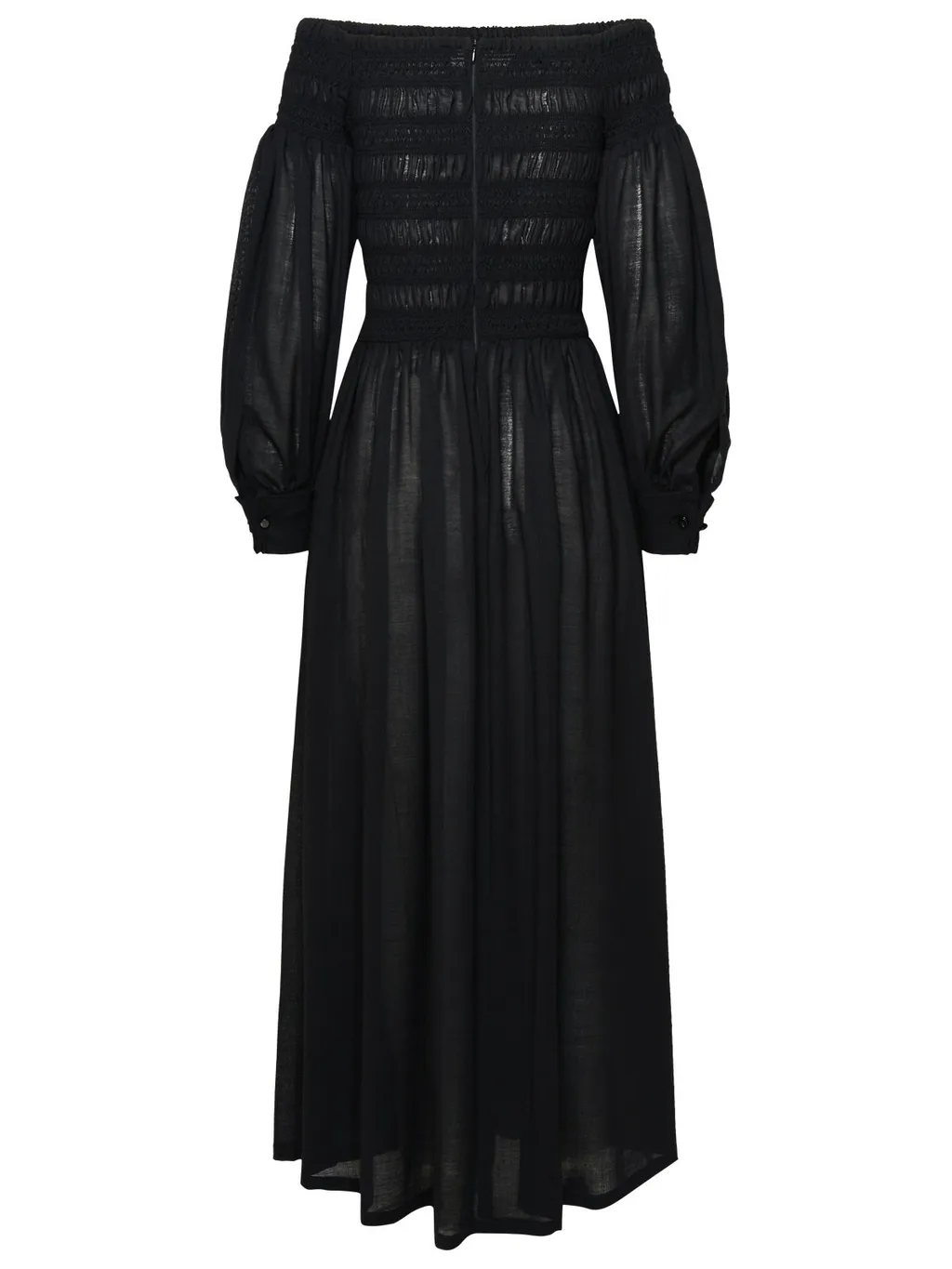 Max Mara Off-Shoulder Long-Sleeved Dress