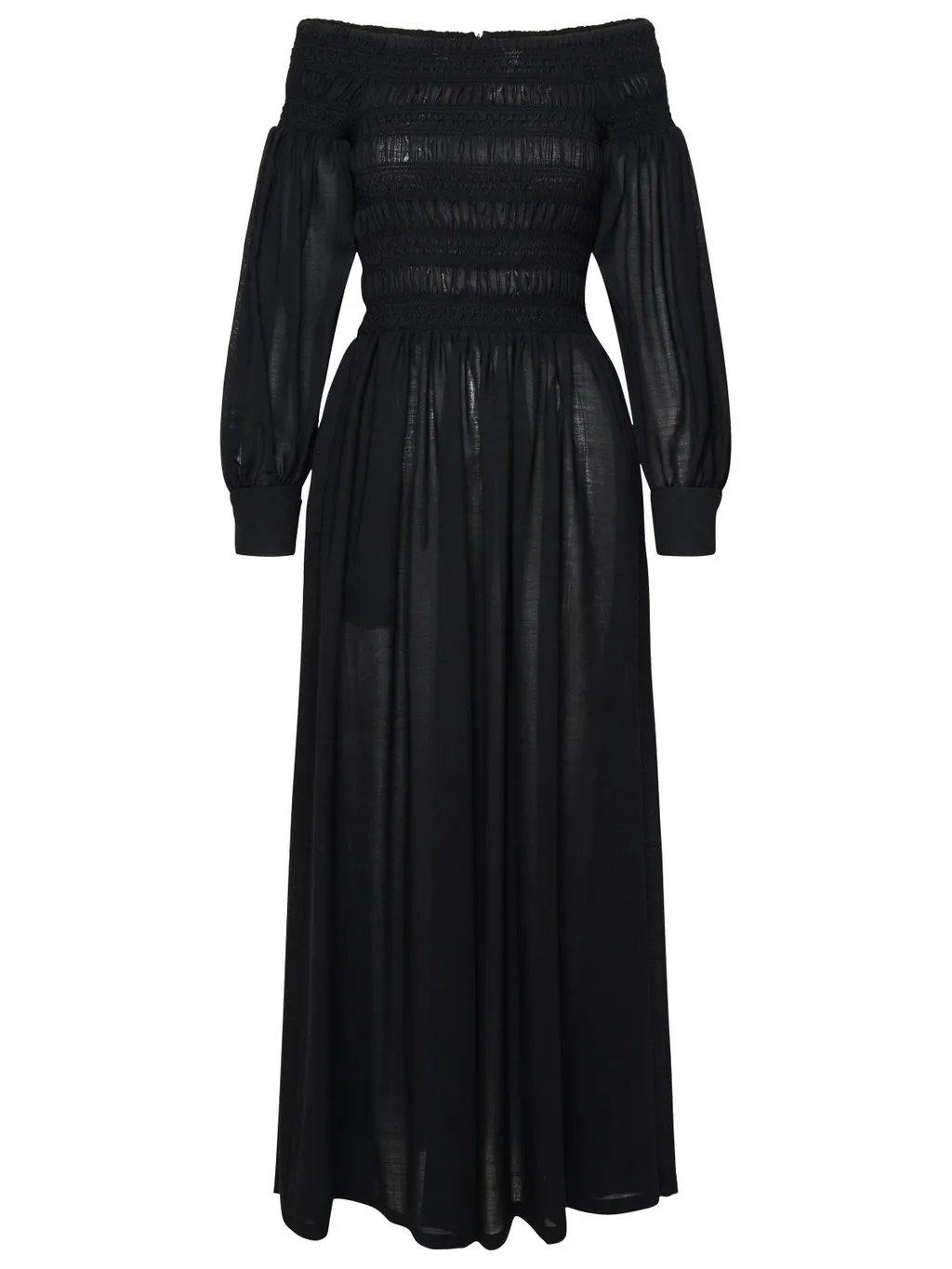 Max Mara Off-Shoulder Long-Sleeved Dress
