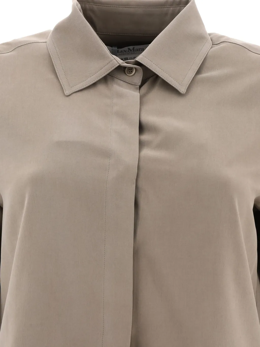 Max Mara Logo Embroidered Long-Sleeved Shirt