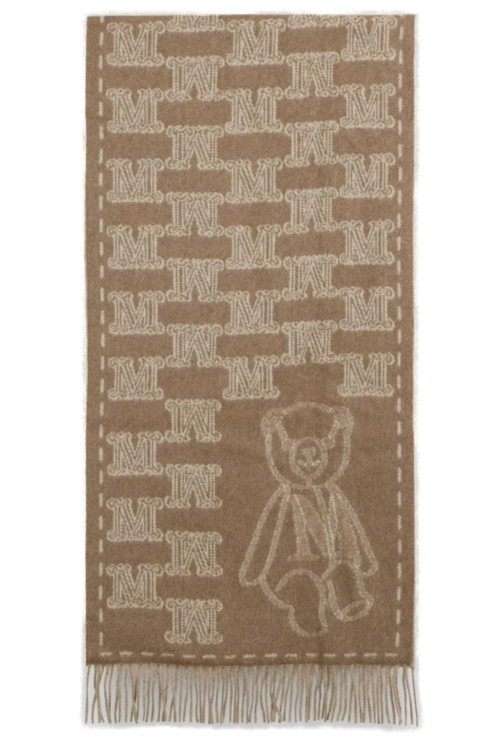 Max Mara Wsteddy Fringed Edge Scarf