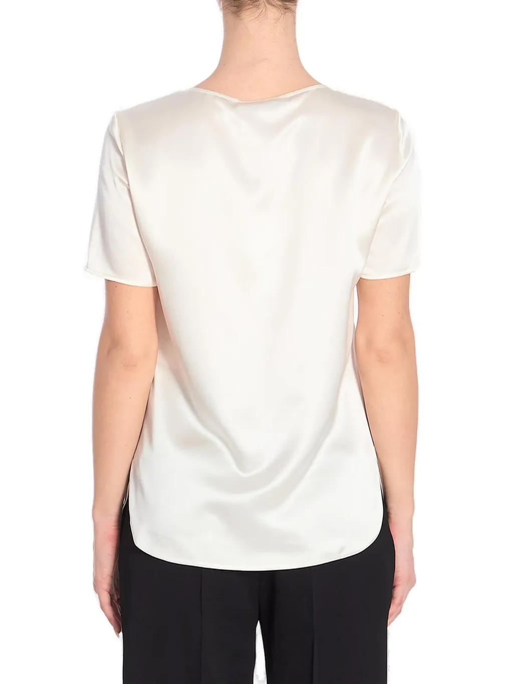 Max Mara Dida Crewneck Satin Top