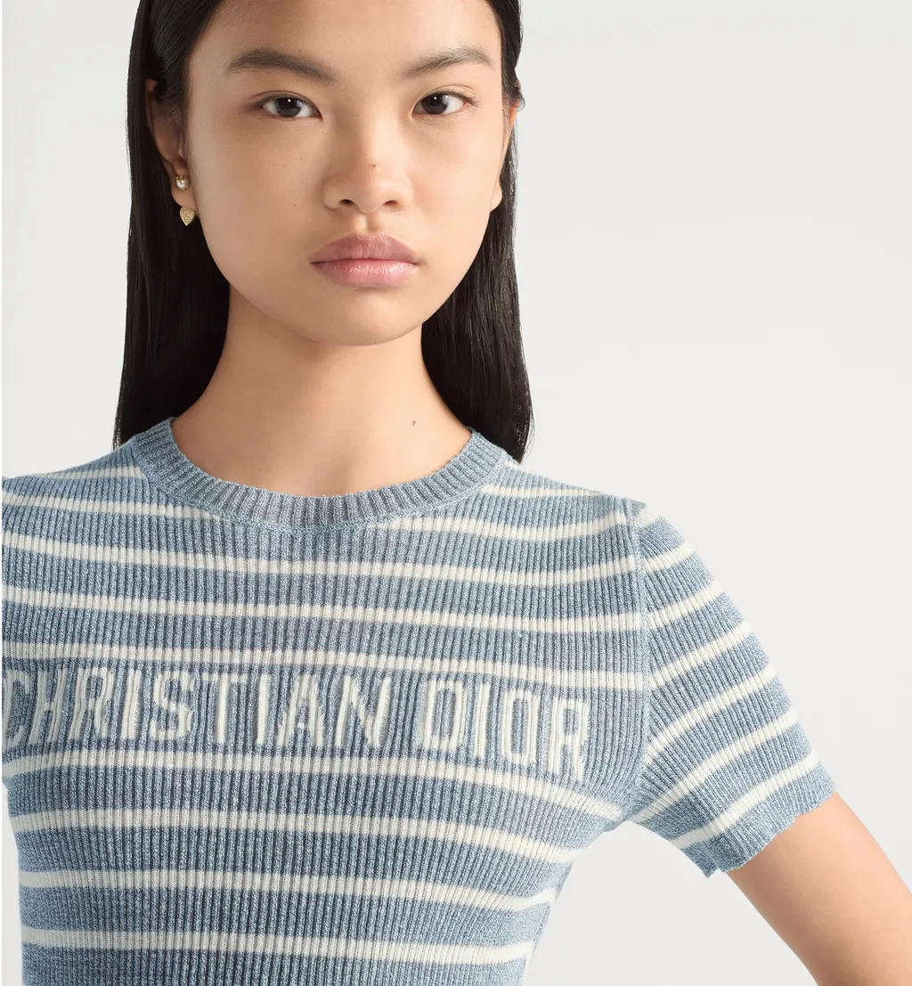 Dioriviera Cropped Short-Sleeved Sweater
