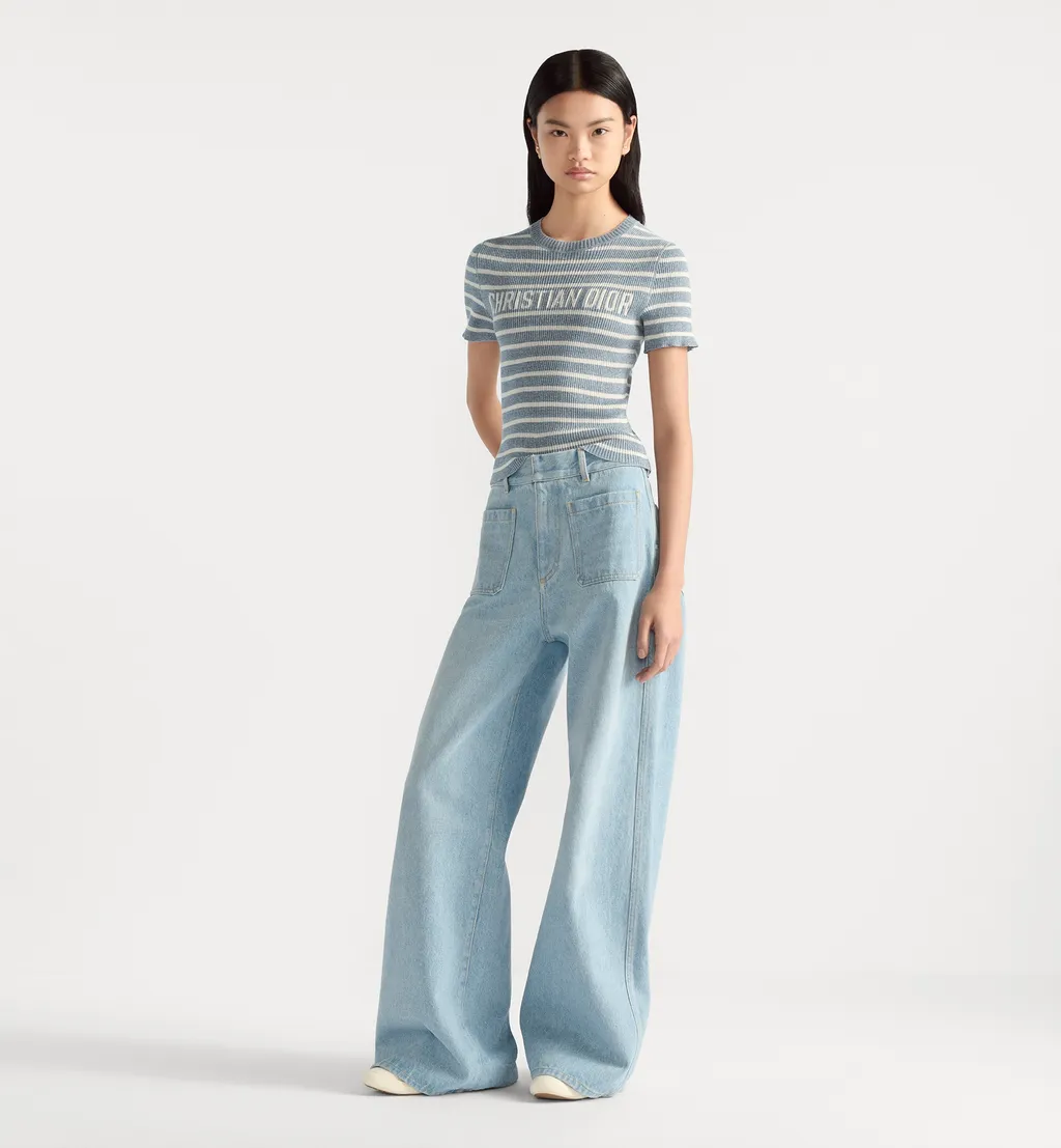 Dioriviera Cropped Short-Sleeved Sweater