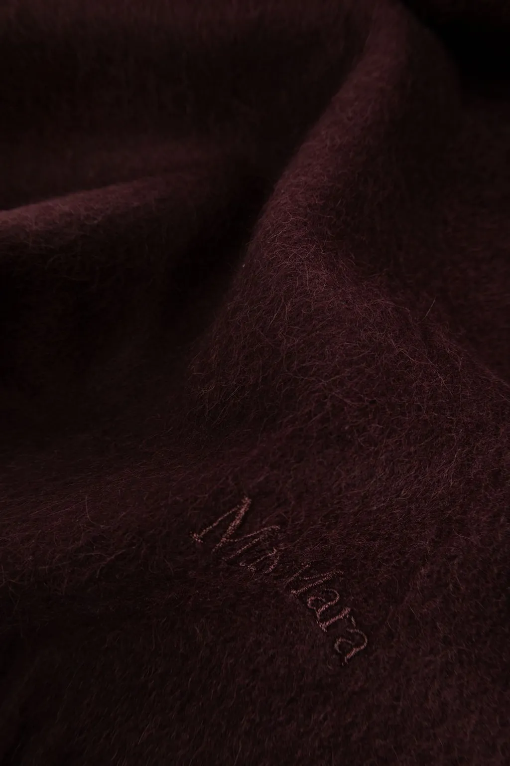 Max Mara Logo Embroidered Fringed Scarf