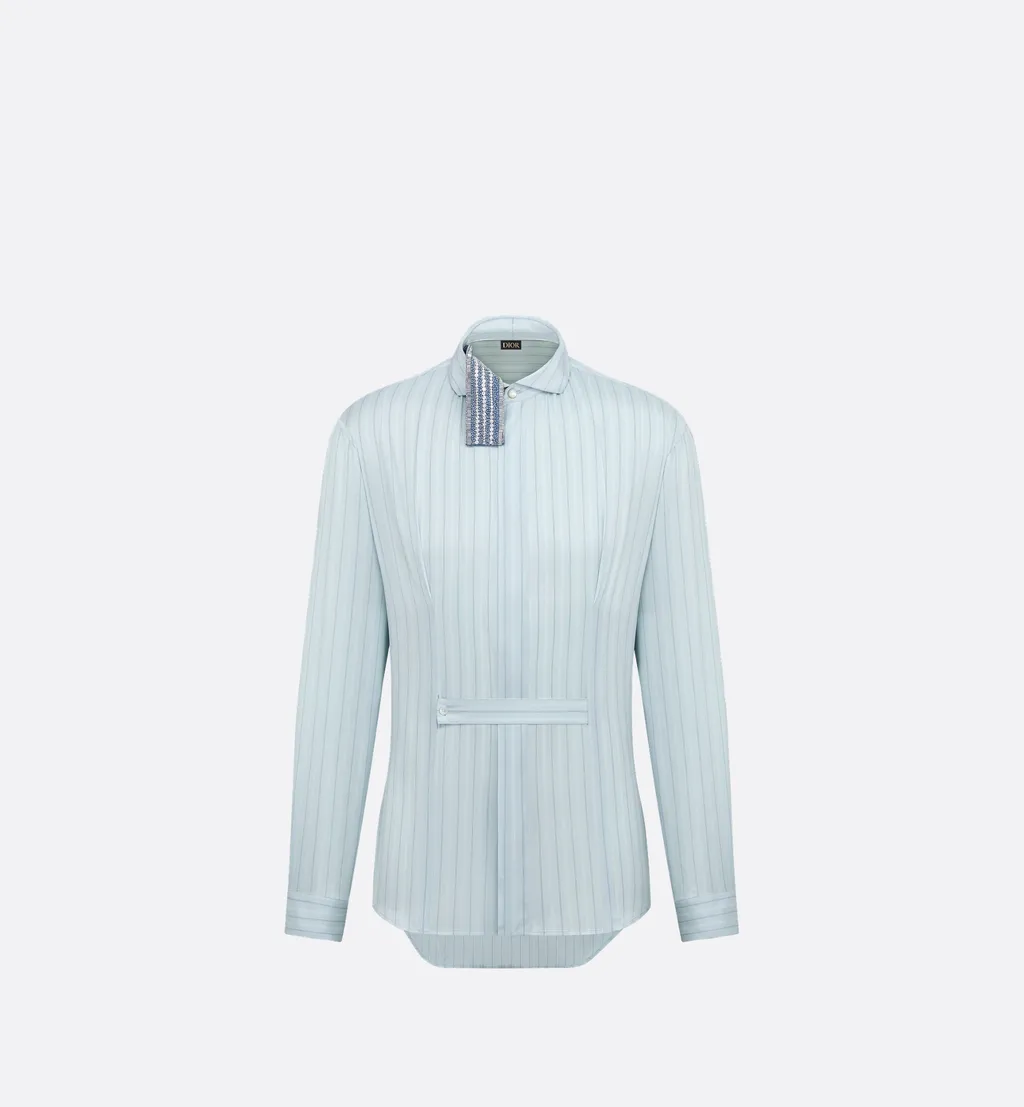 Shirt With Embroidered Micro Tie