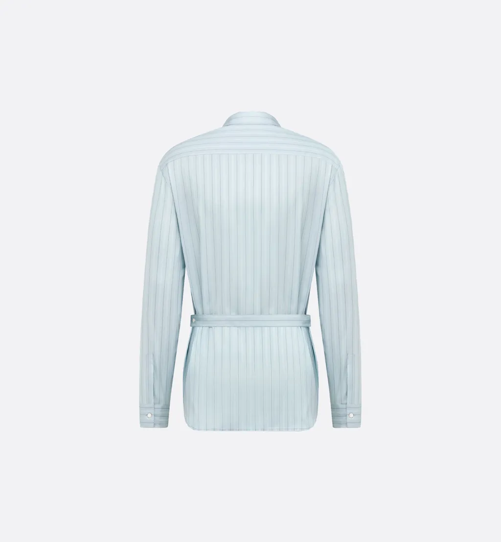Shirt With Embroidered Micro Tie