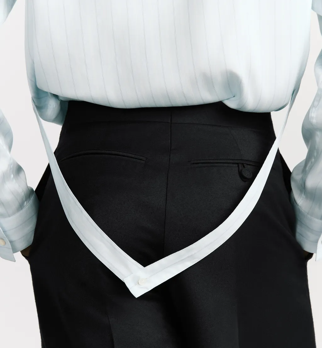 Shirt With Embroidered Micro Tie