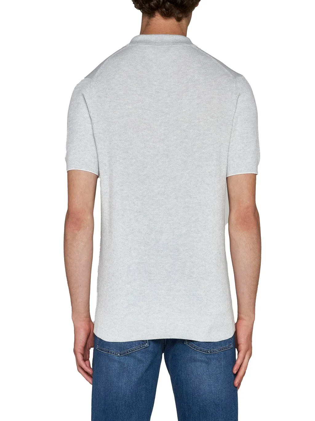 Brunello Cucinelli Fine-Knitted Ribbed Polo Shirt
