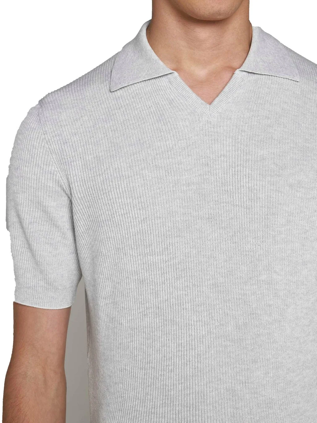 Brunello Cucinelli Fine-Knitted Ribbed Polo Shirt