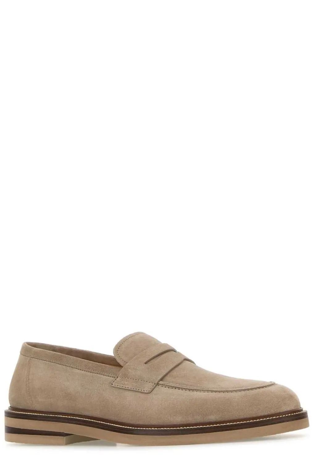 Brunello Cucinelli Round Toe Penny Loafers
