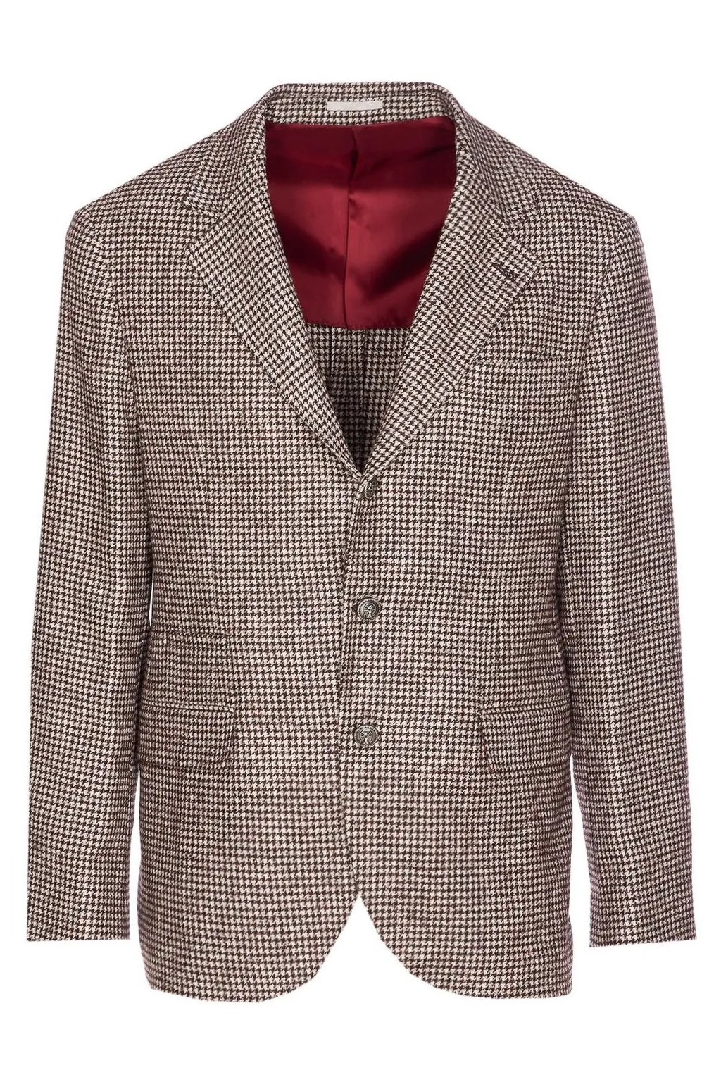 Brunello Cucinelli Houndstooth Single Breasted Blazer