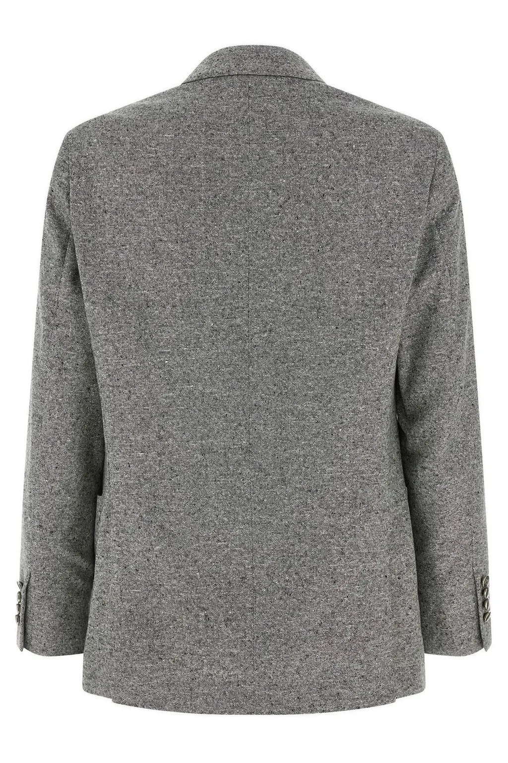 Brunello Cucinelli Grisaille One-And-A-Half Breasted Deconstructed Blazer
