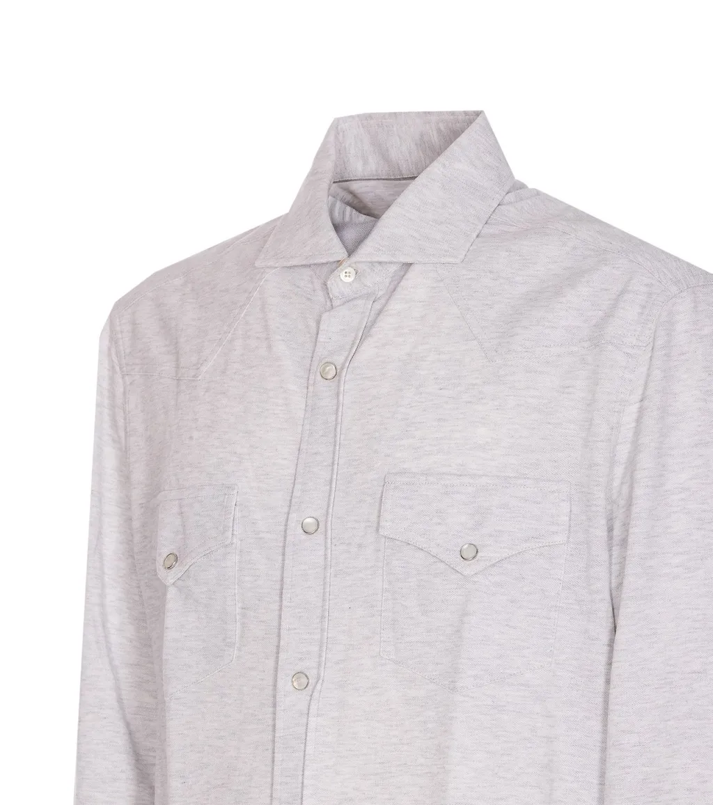 Brunello Cucinelli Long-Sleeved Buttoned Shirt