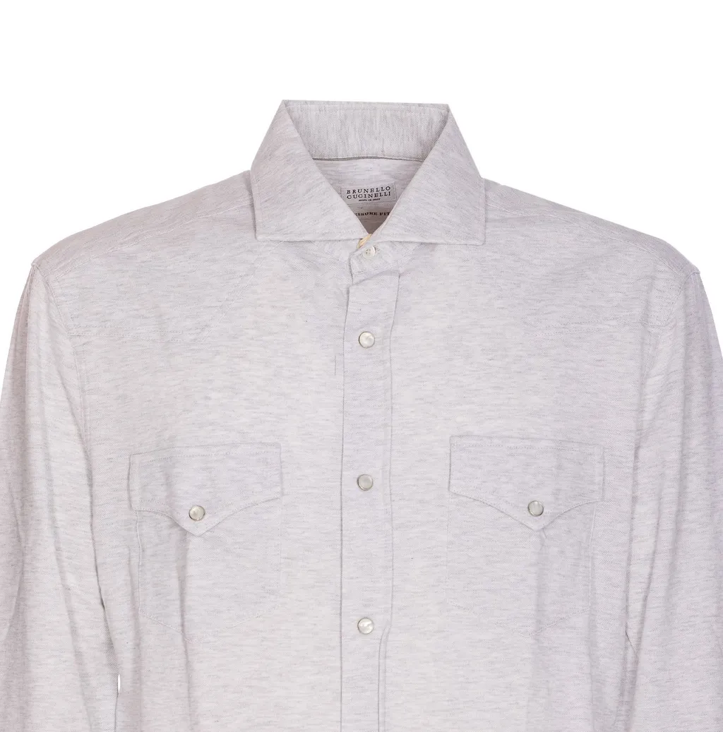 Brunello Cucinelli Long-Sleeved Buttoned Shirt
