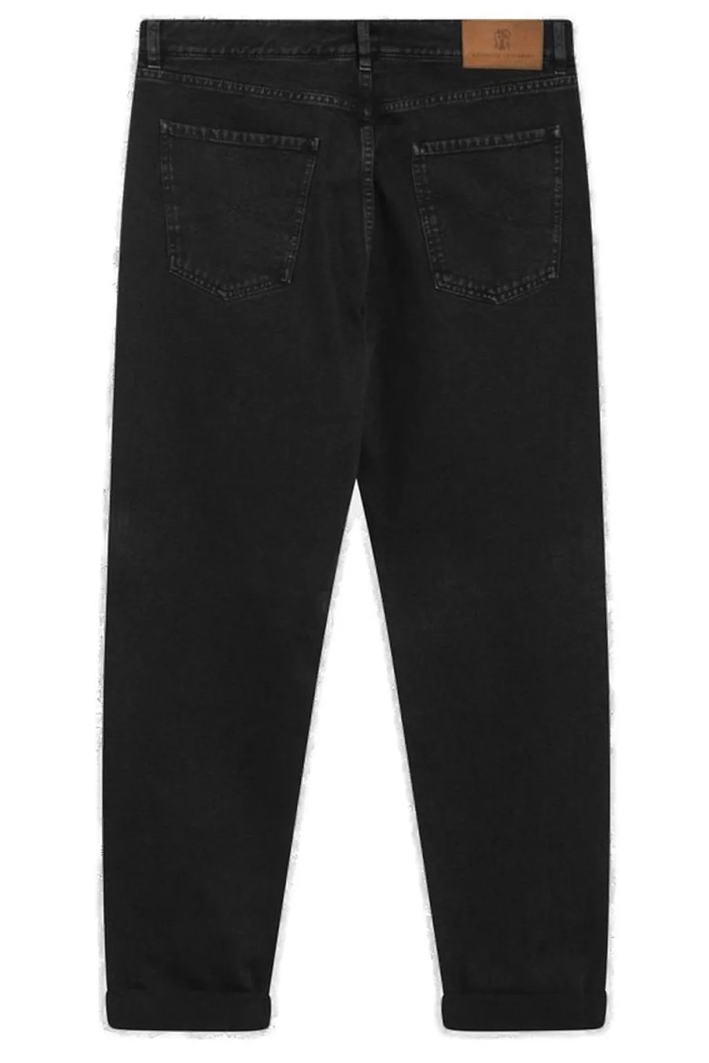 Brunello Cucinelli Logo Patch Straight-Leg Jeans