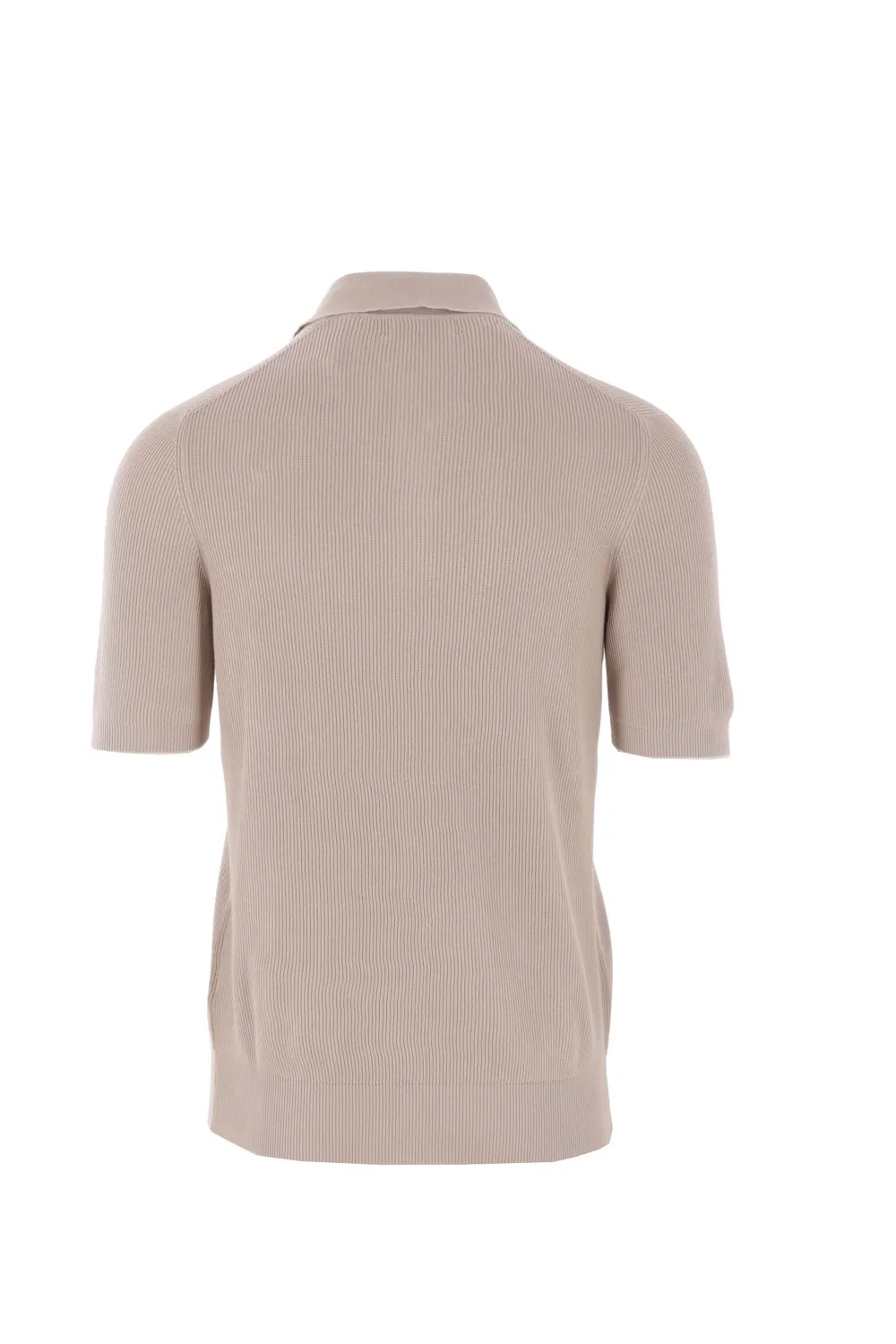 Brunello Cucinelli Short-Sleeved Ribbed Polo Shirt