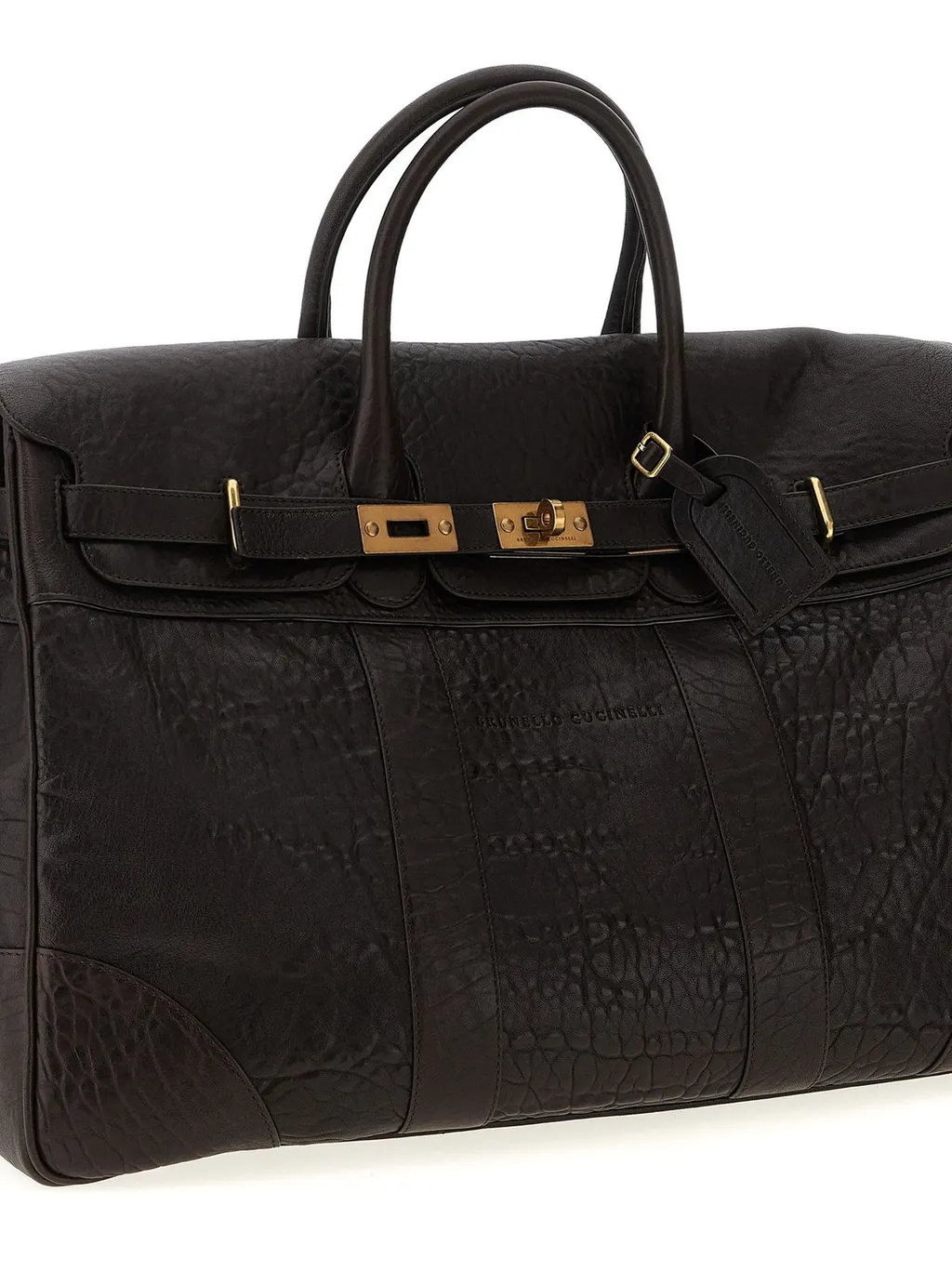 Brunello Cucinelli Country Embossed Duffel Bag