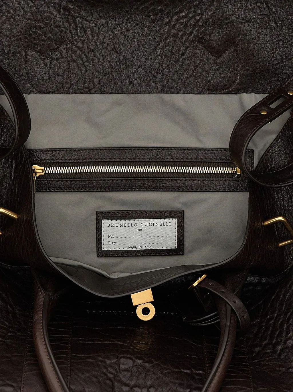 Brunello Cucinelli Country Embossed Duffel Bag