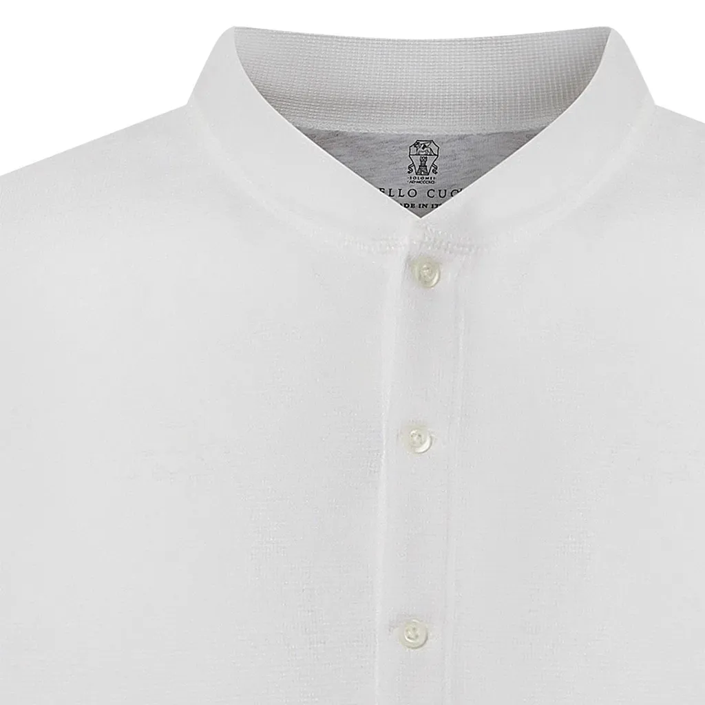 Brunello Cucinelli Long-Sleeved Crewneck Polo Shirt
