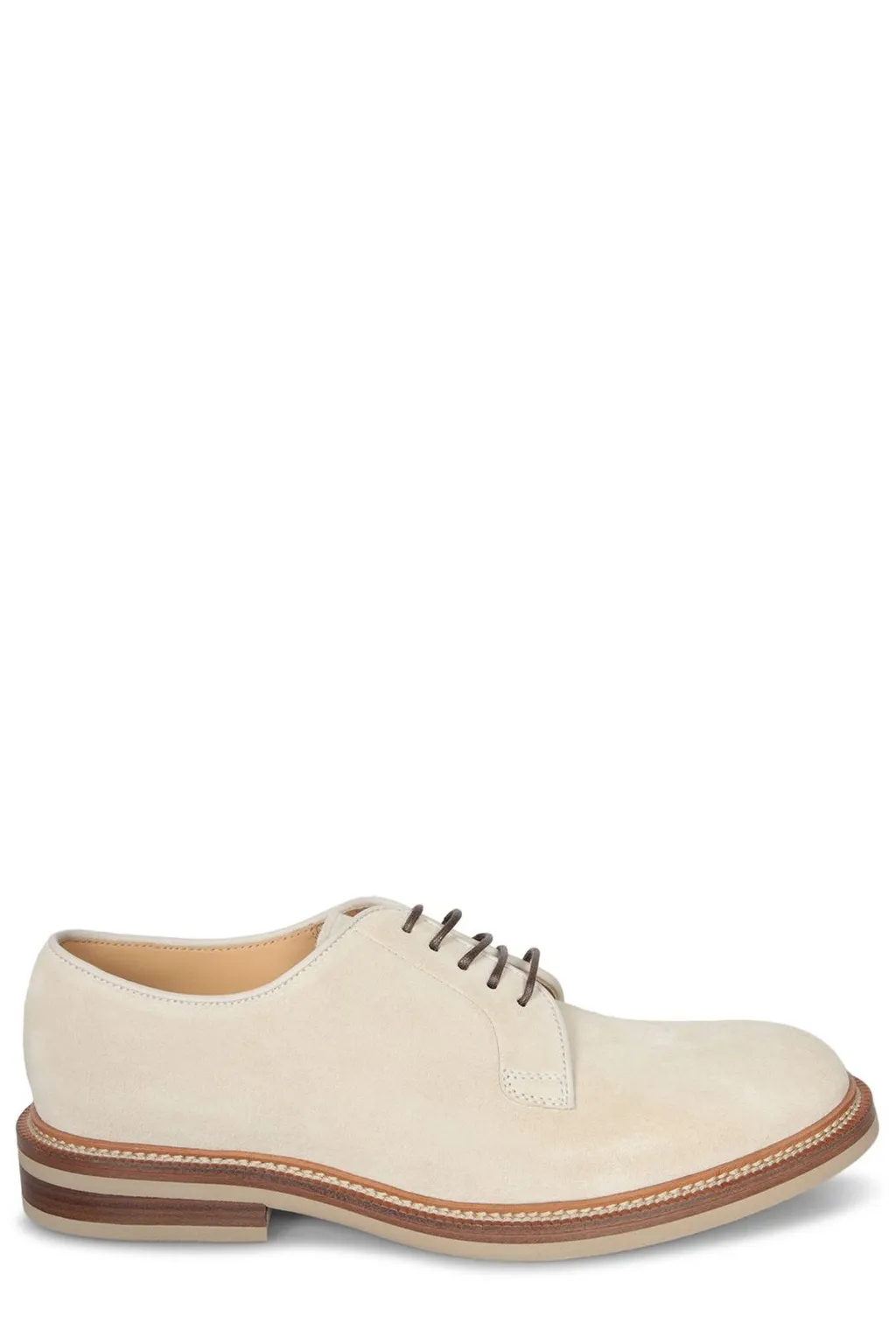 Brunello Cucinelli Round Toe Lace-Up Derby Shoes