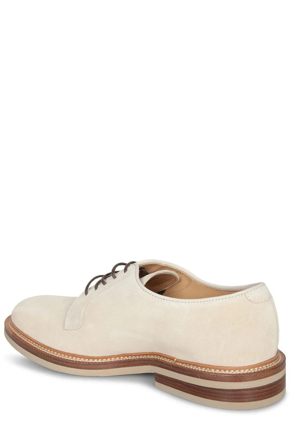Brunello Cucinelli Round Toe Lace-Up Derby Shoes