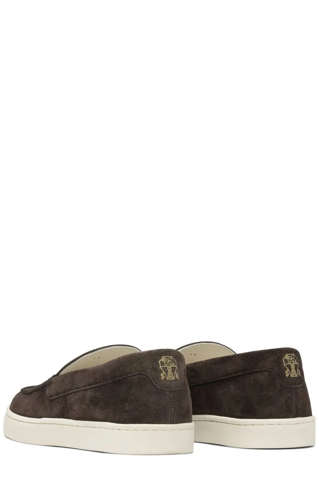 Brunello Cucinelli Round Toe Slip-On Loafers