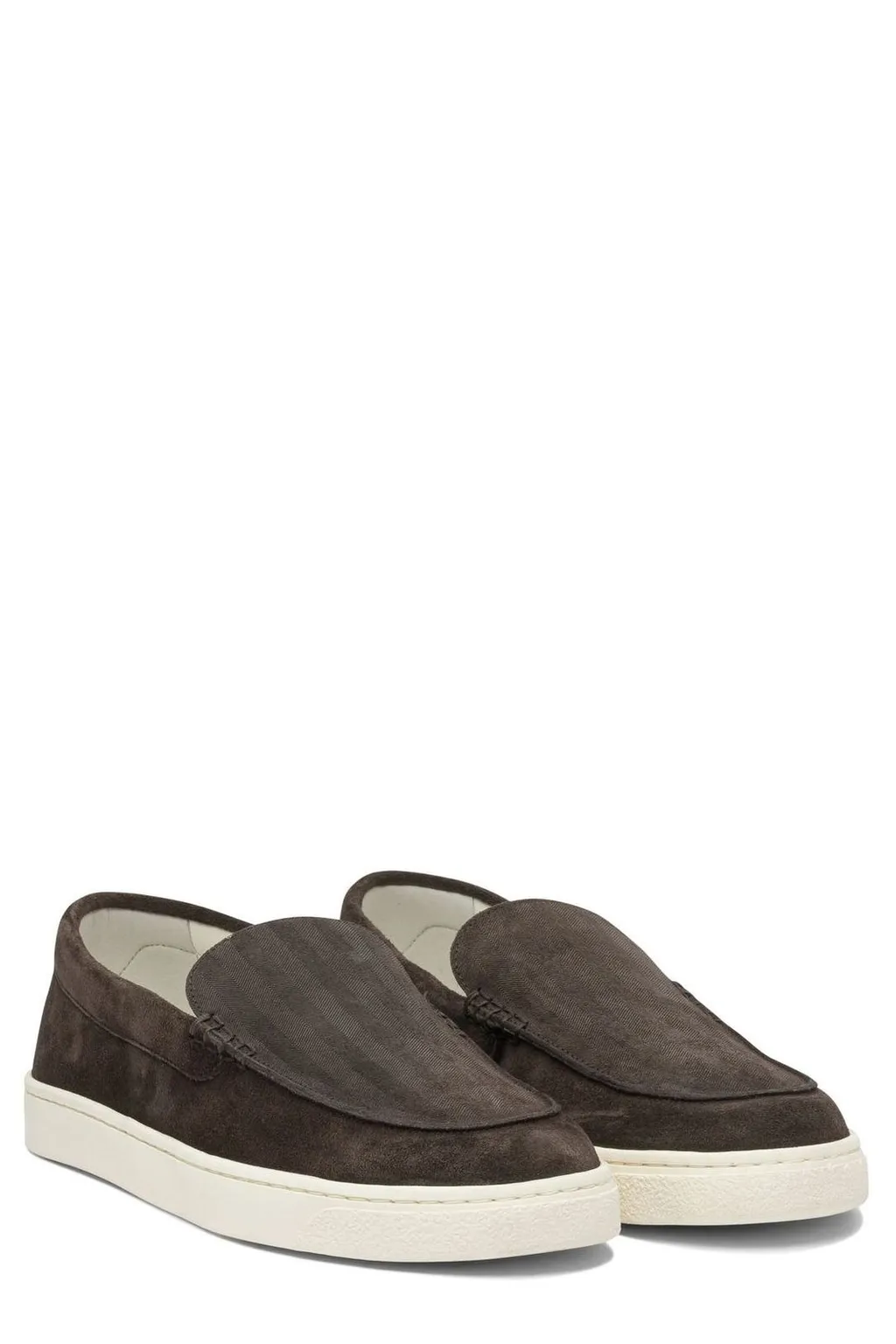 Brunello Cucinelli Round Toe Slip-On Loafers