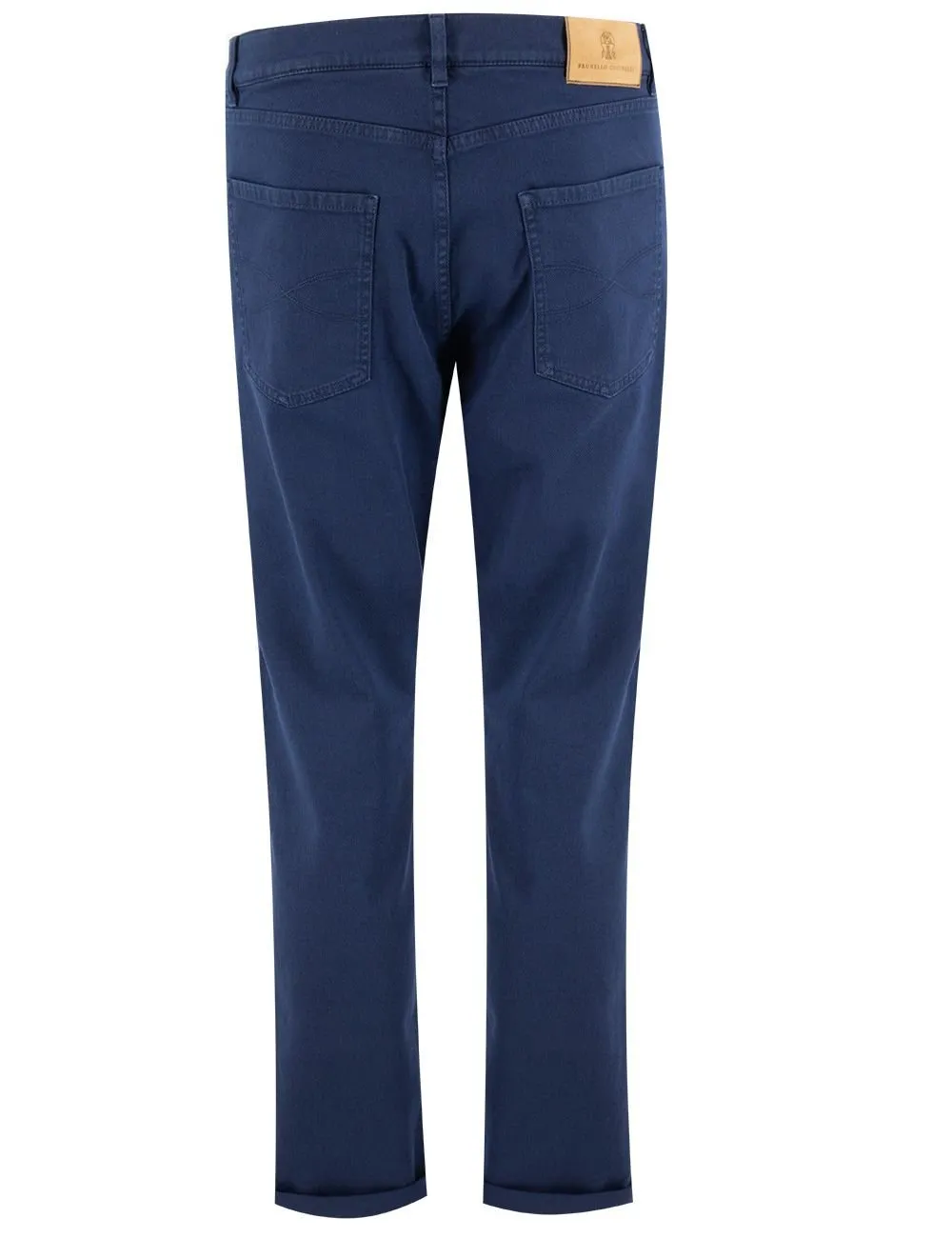 Brunello Cucinelli Logo Patch Tapered Leg Trousers