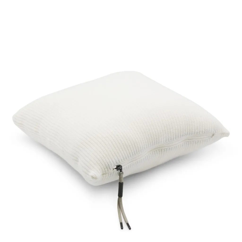 Brunello Cucinelli Shiny Zipped Knitted Cushion