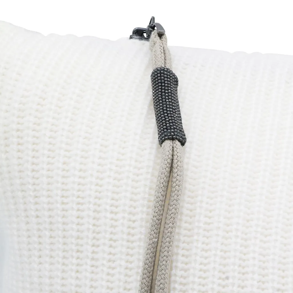 Brunello Cucinelli Shiny Zipped Knitted Cushion