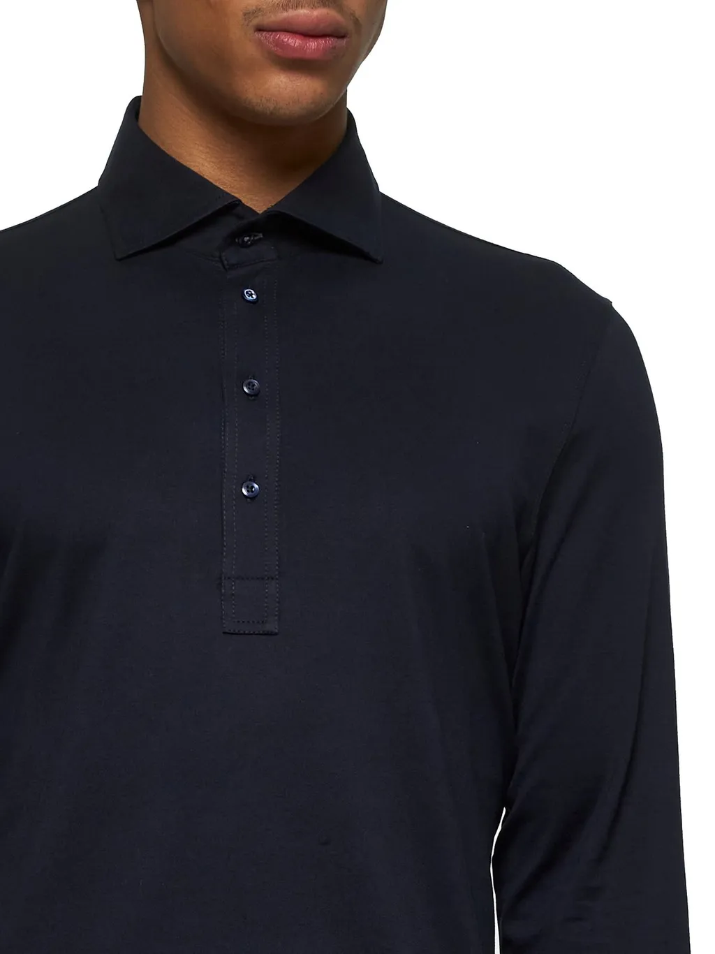 Brunello Cucinelli Long Sleeved Buttoned Polo Shirt