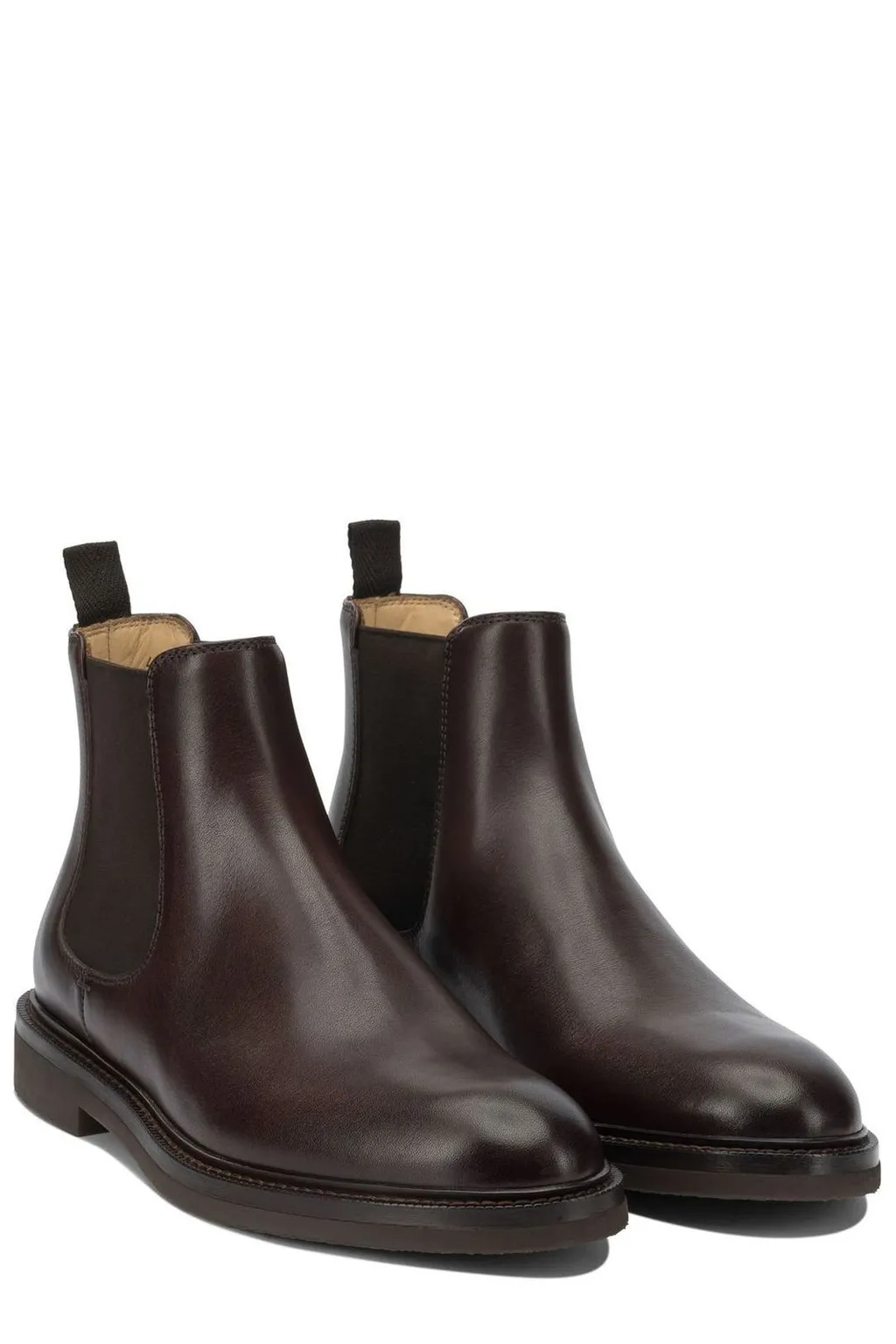 Brunello Cucinelli Round Toe Chelsea Boots