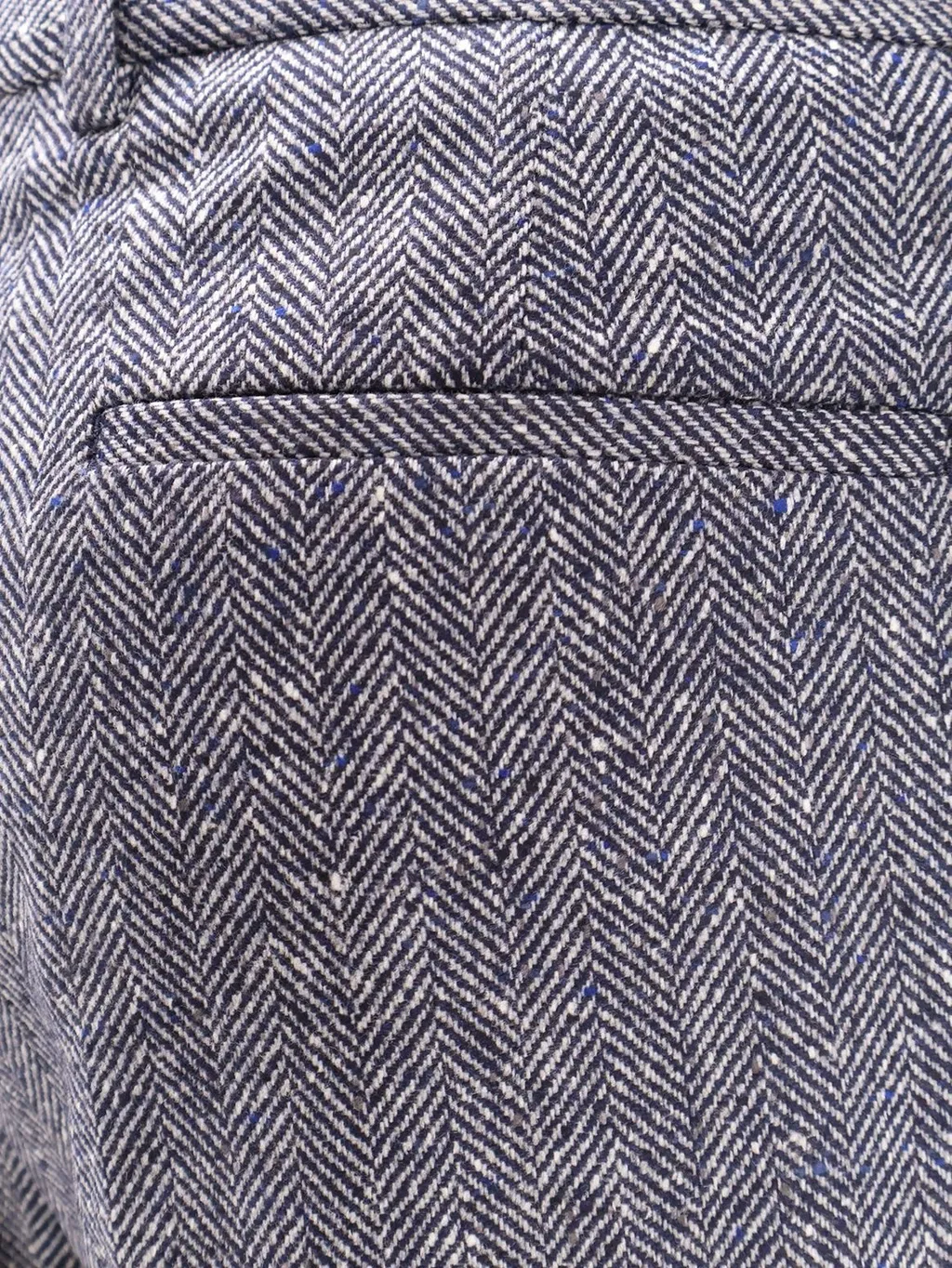 Brunello Cucinelli Herringbone Patterned Pants