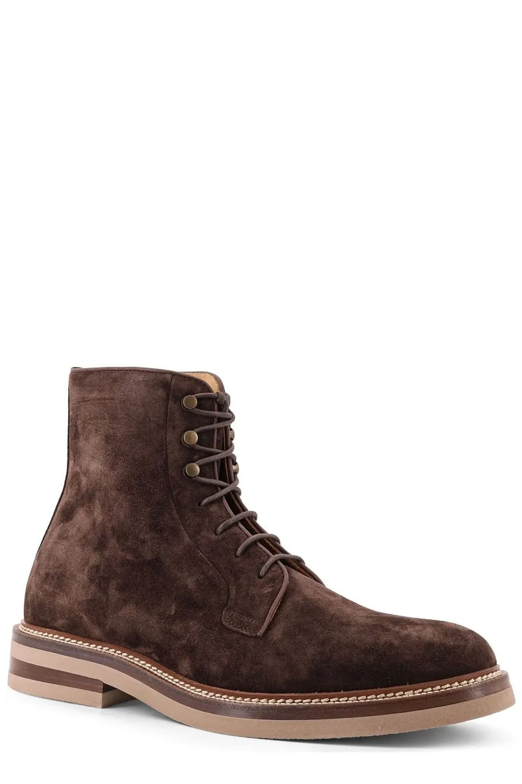 Brunello Cucinelli Lace-Up Ankle Boots