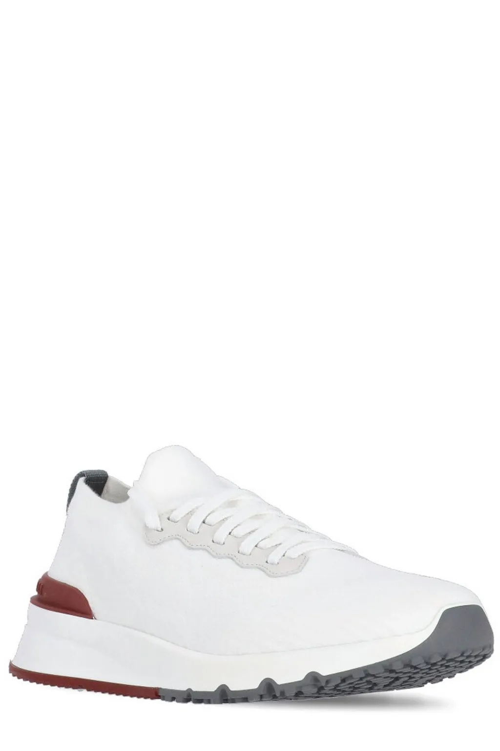 Brunello Cucinelli Knitted Lace-Up Sneakers
