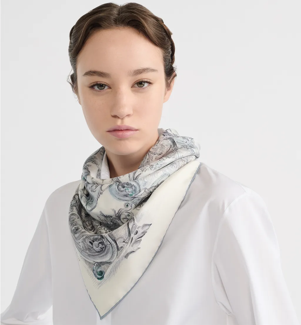 Dior Stella Baroque 90 Square Scarf