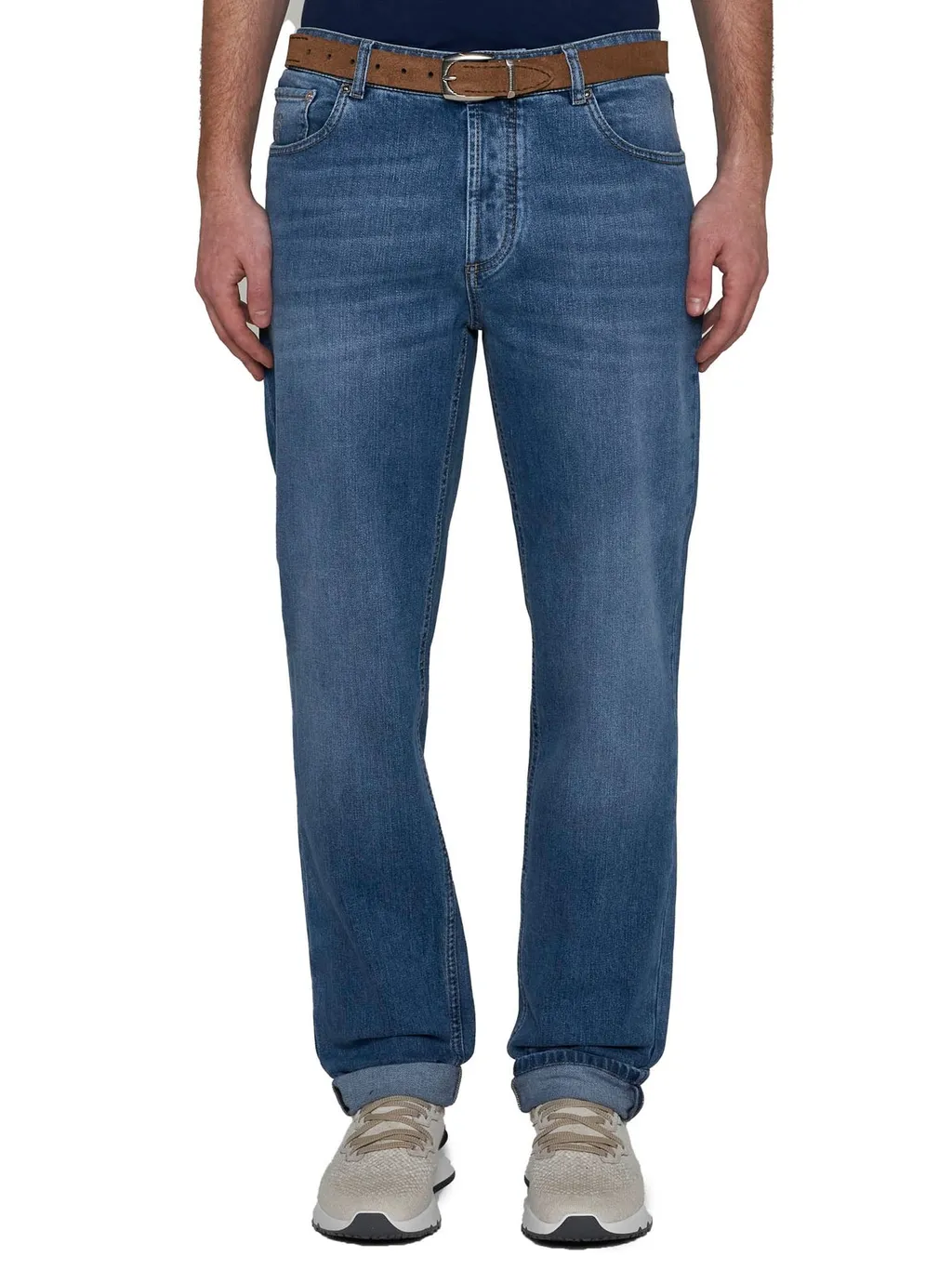 Brunello Cucinelli Mid-Rise Straight-Leg Jeans