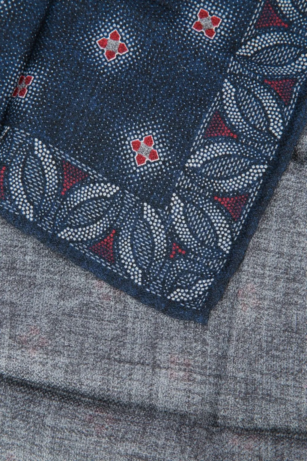 Brunello Cucinelli Geometric Printed Hand-Rolled Hem Pocket Square