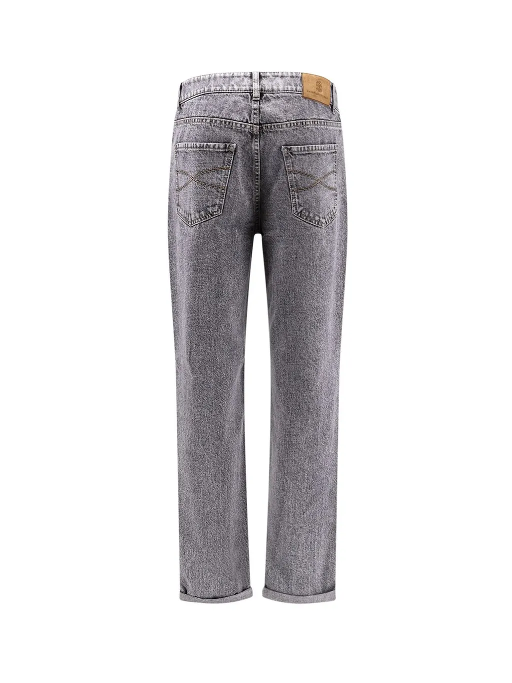 Brunello Cucinelli Logo Patch Straight-Leg Jeans