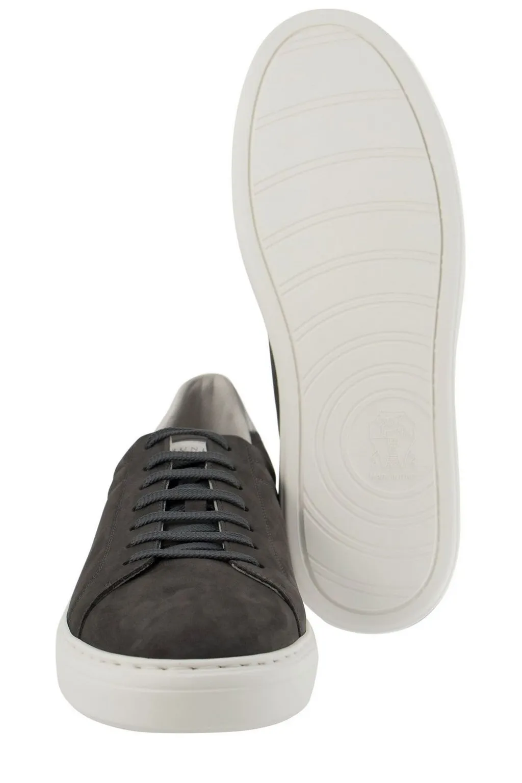 Brunello Cucinelli Round Toe Lace-Up Sneakers