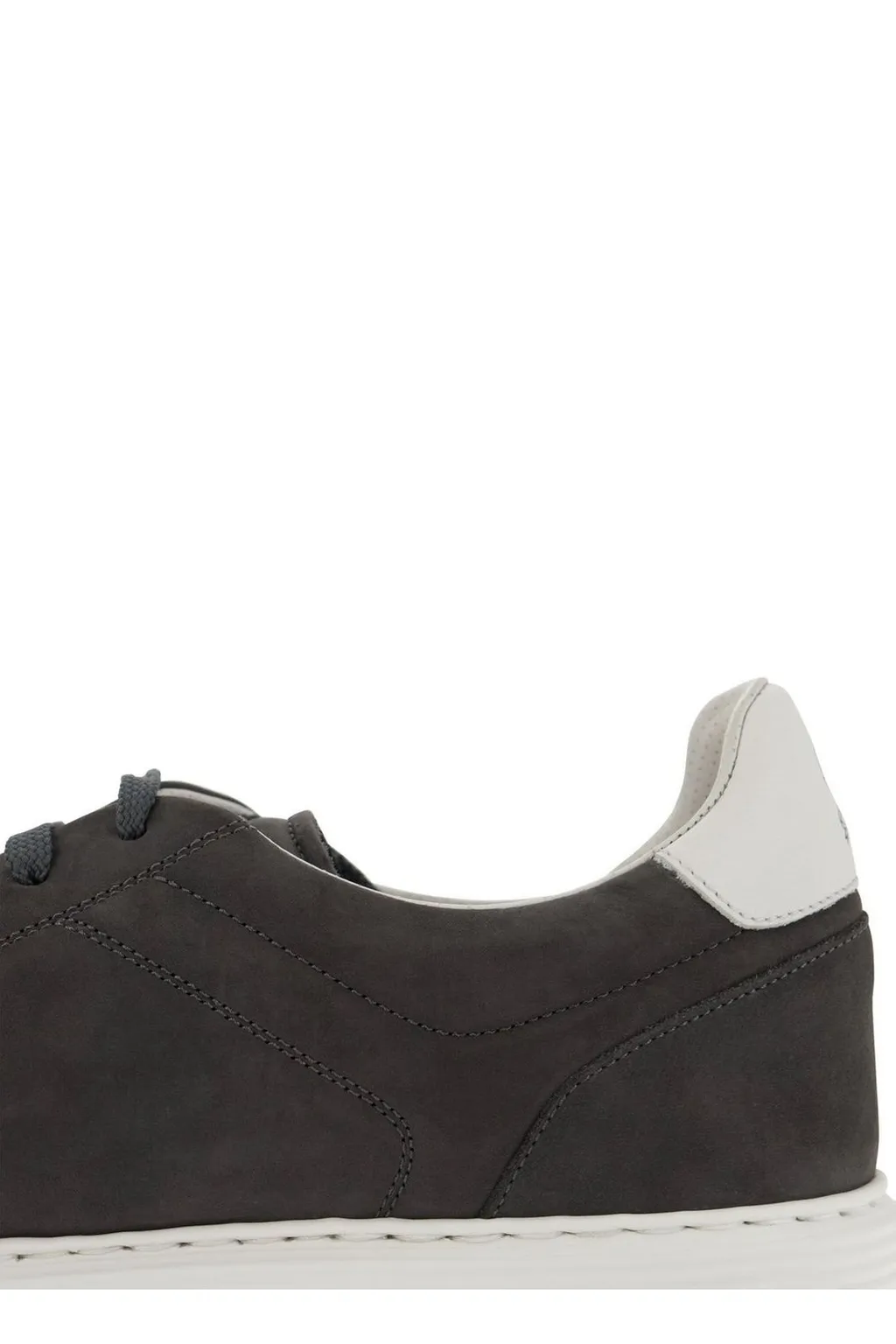 Brunello Cucinelli Round Toe Lace-Up Sneakers