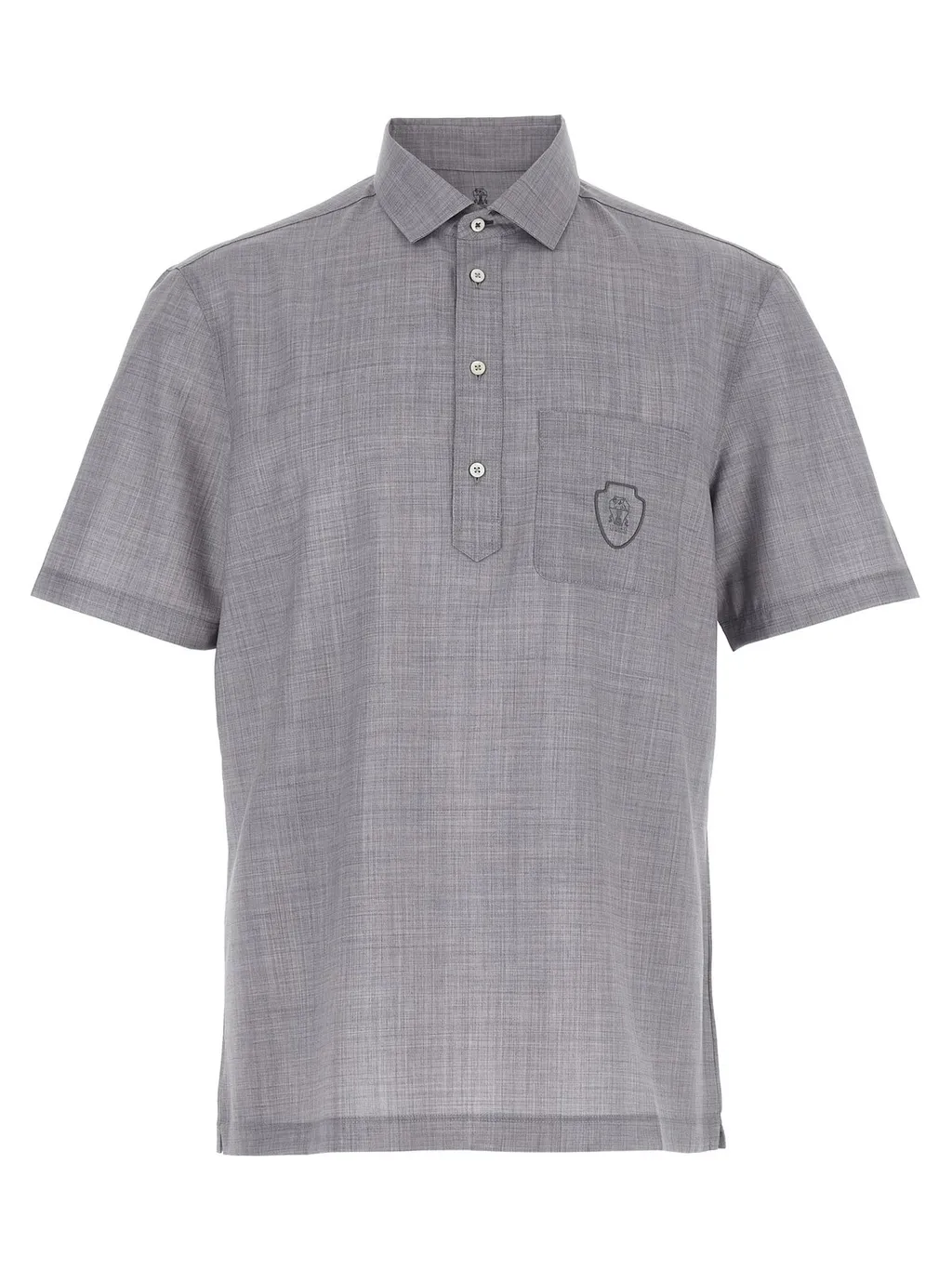 Brunello Cucinelli Logo Detailed Short Sleeved Polo Shirt