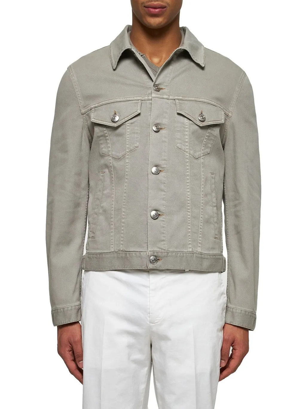 Brunello Cucinelli Long Sleeved Denim Jacket