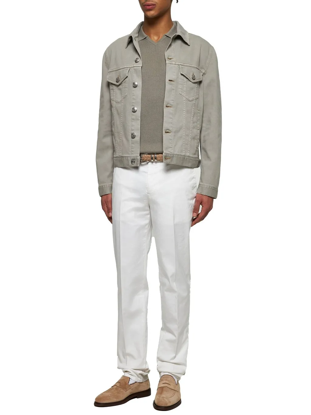 Brunello Cucinelli Long Sleeved Denim Jacket