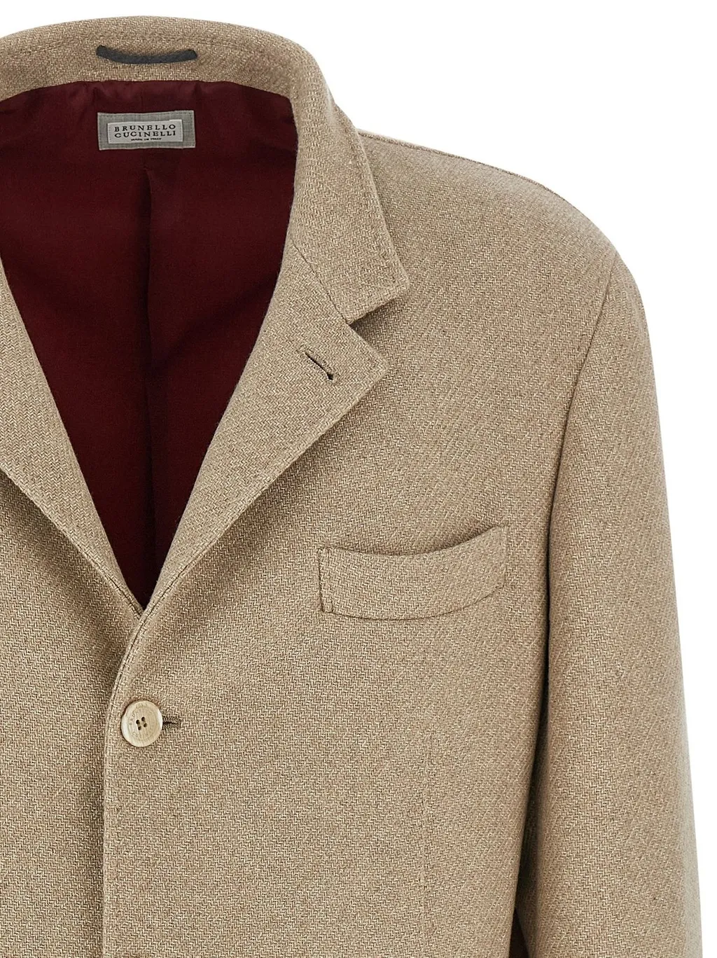 Brunello Cucinelli Chiné Diagonal Outerwear Blazer