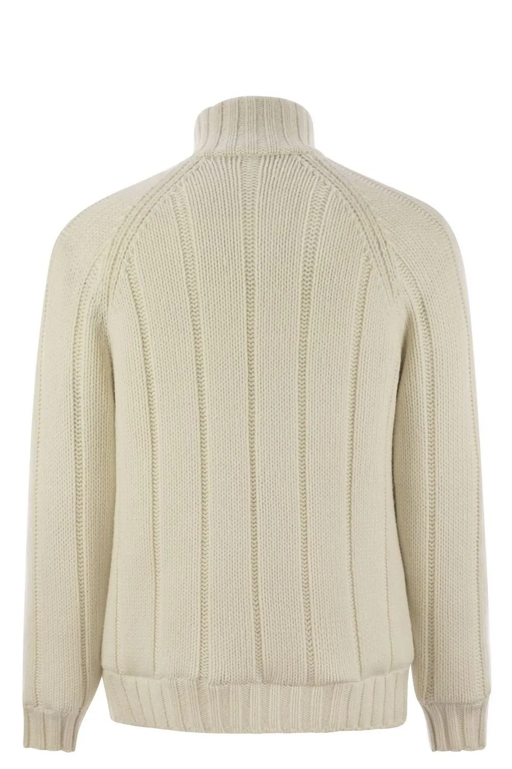 Brunello Cucinelli Zip-Up Ribbed-Knit Jacket