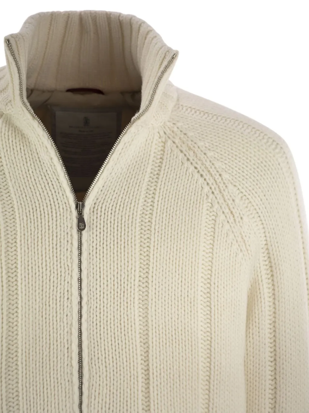 Brunello Cucinelli Zip-Up Ribbed-Knit Jacket