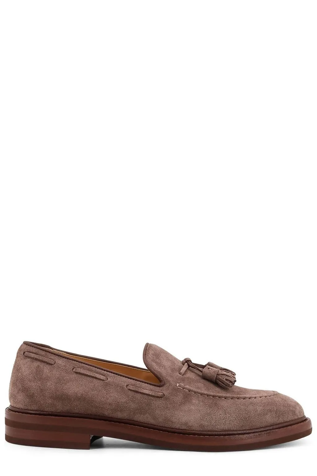 Brunello Cucinelli Tassel Detailed Almond-Toe Loafers