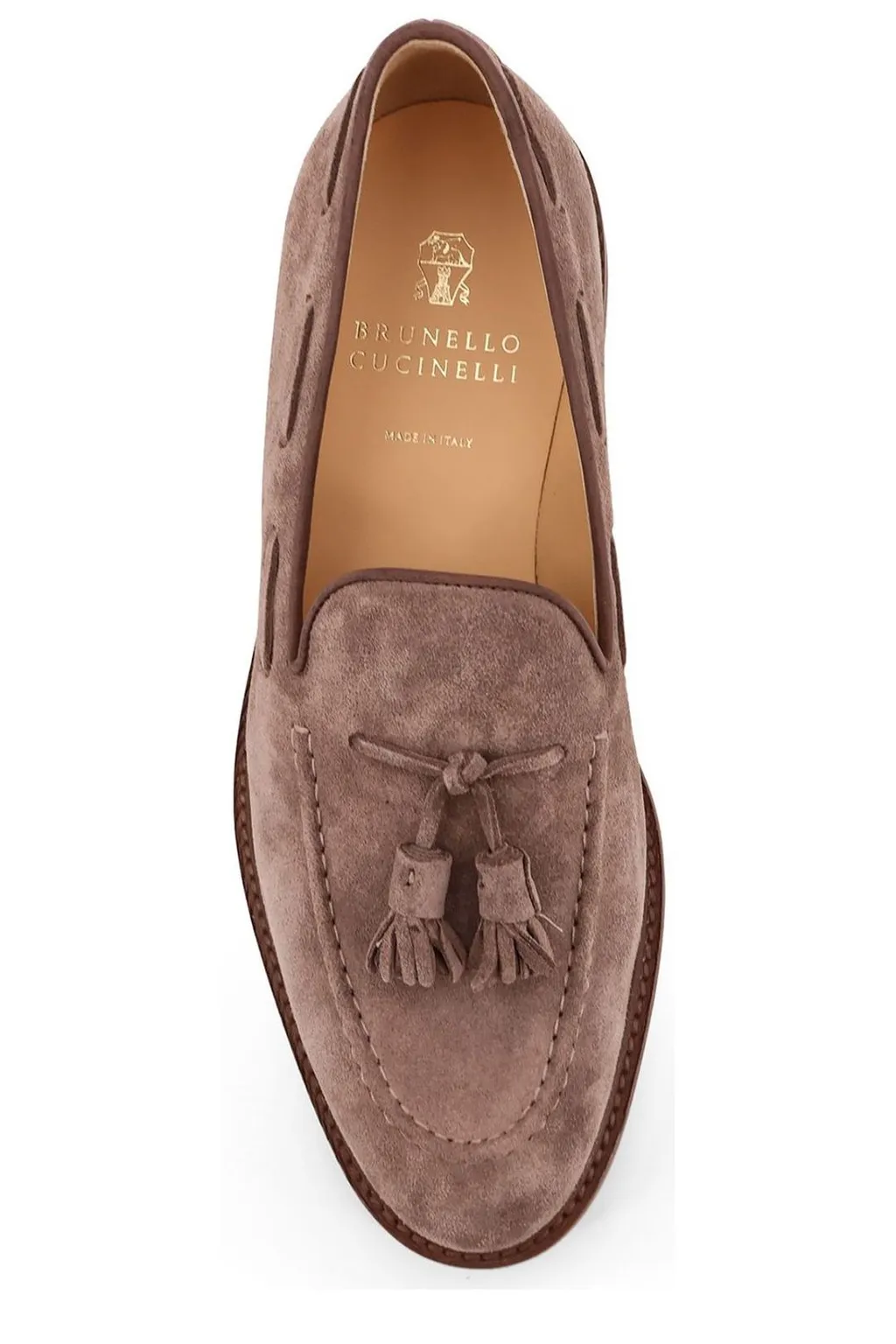 Brunello Cucinelli Tassel Detailed Almond-Toe Loafers