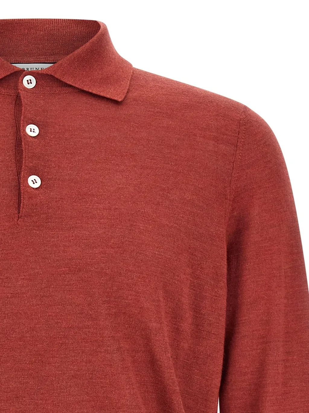 Brunello Cucinelli Long Sleeved Knitted Polo Shirt
